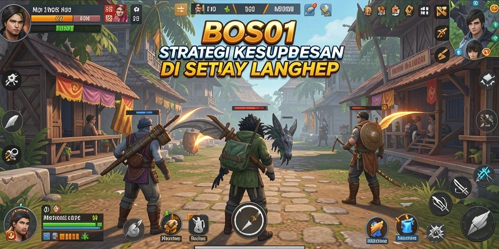 Tampilan gameplay BOS01 yang menegangkan dengan strategi yang mendalam.
