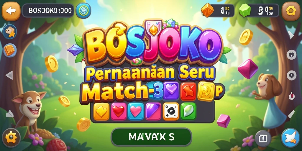Tampilan gameplay seru dan penuh warna di BOSJOKO.