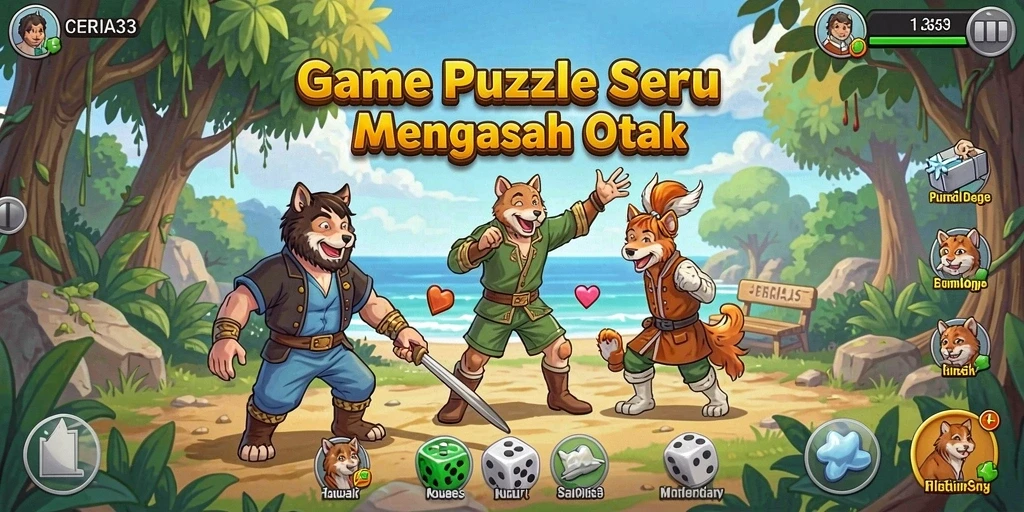 Tangkapan layar <strong>CERIA33</strong> menampilkan gameplay Puzzle yang mendebarkan.