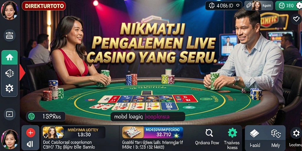Tampilan gameplay Live Casino yang mendalam dan interaktif di DIREKTURTOTO.