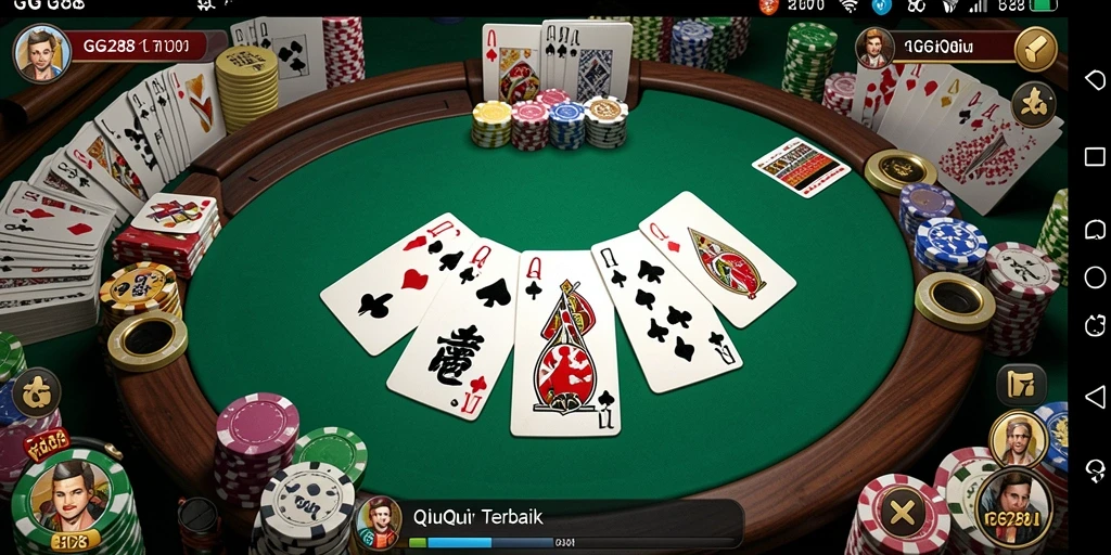 Tampilan screenshot menunjukkan gameplay QiuQiu yang seru.