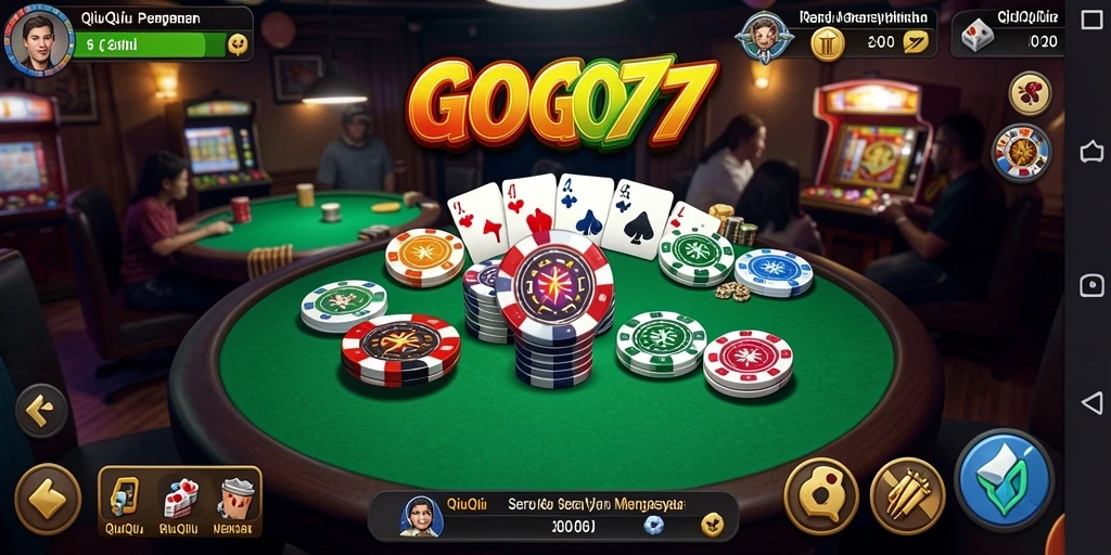 Tampilan gameplay QiuQiu yang menegangkan dan menarik.