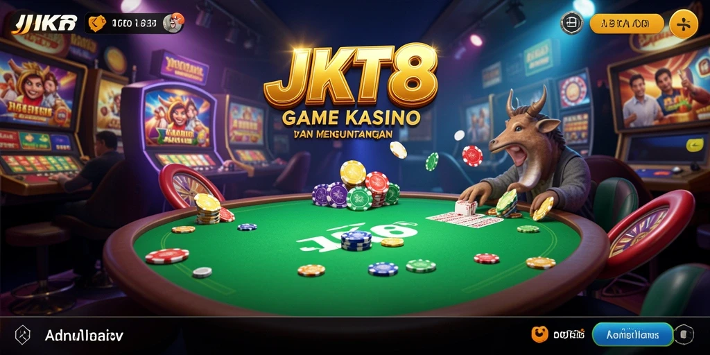 Tampilan gameplay seru dan interaktif di JKT8 Kasino.