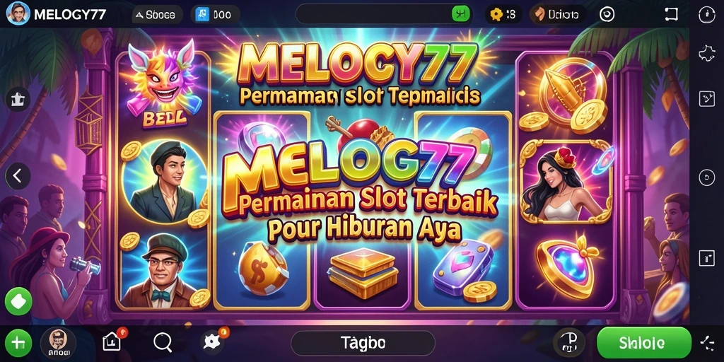 Tampilan menarik gameplay slot di MELODY77.