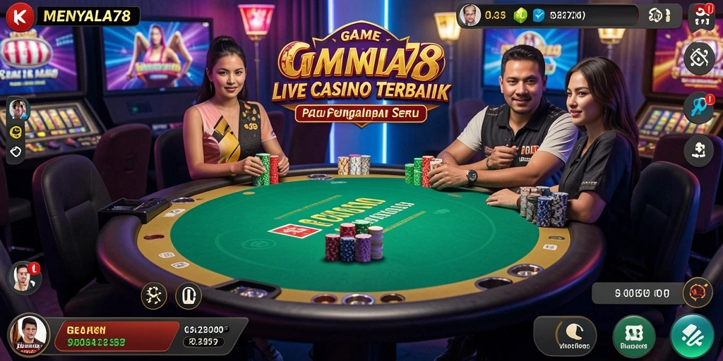 Tampilan gameplay Live Casino yang menarik di MENYALA78.