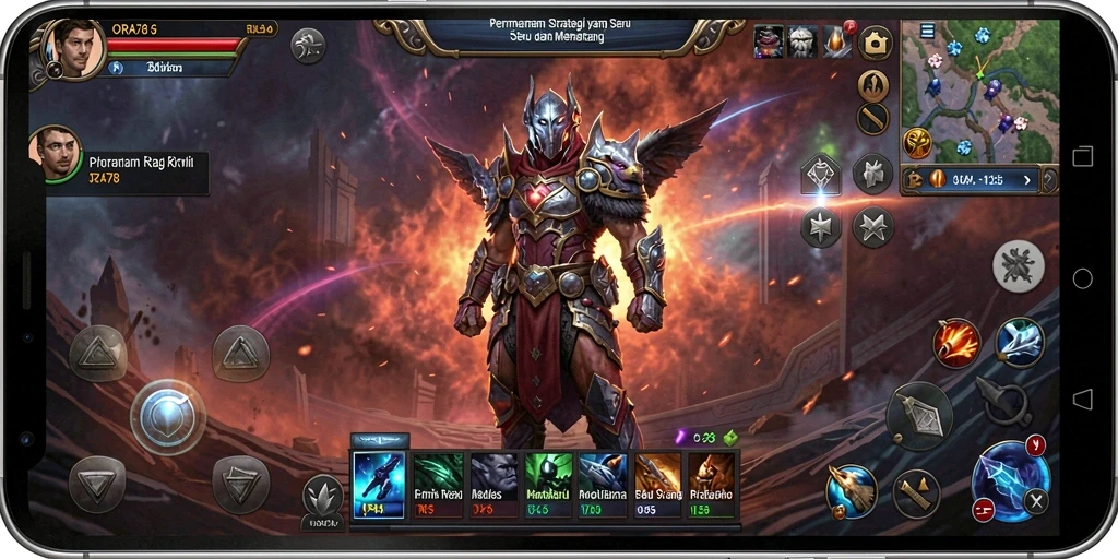 Tampilan gameplay ORA78 yang epik dan strategis.