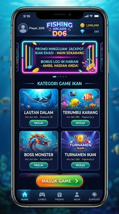 Tampilan antarmuka sederhana aplikasi d06.